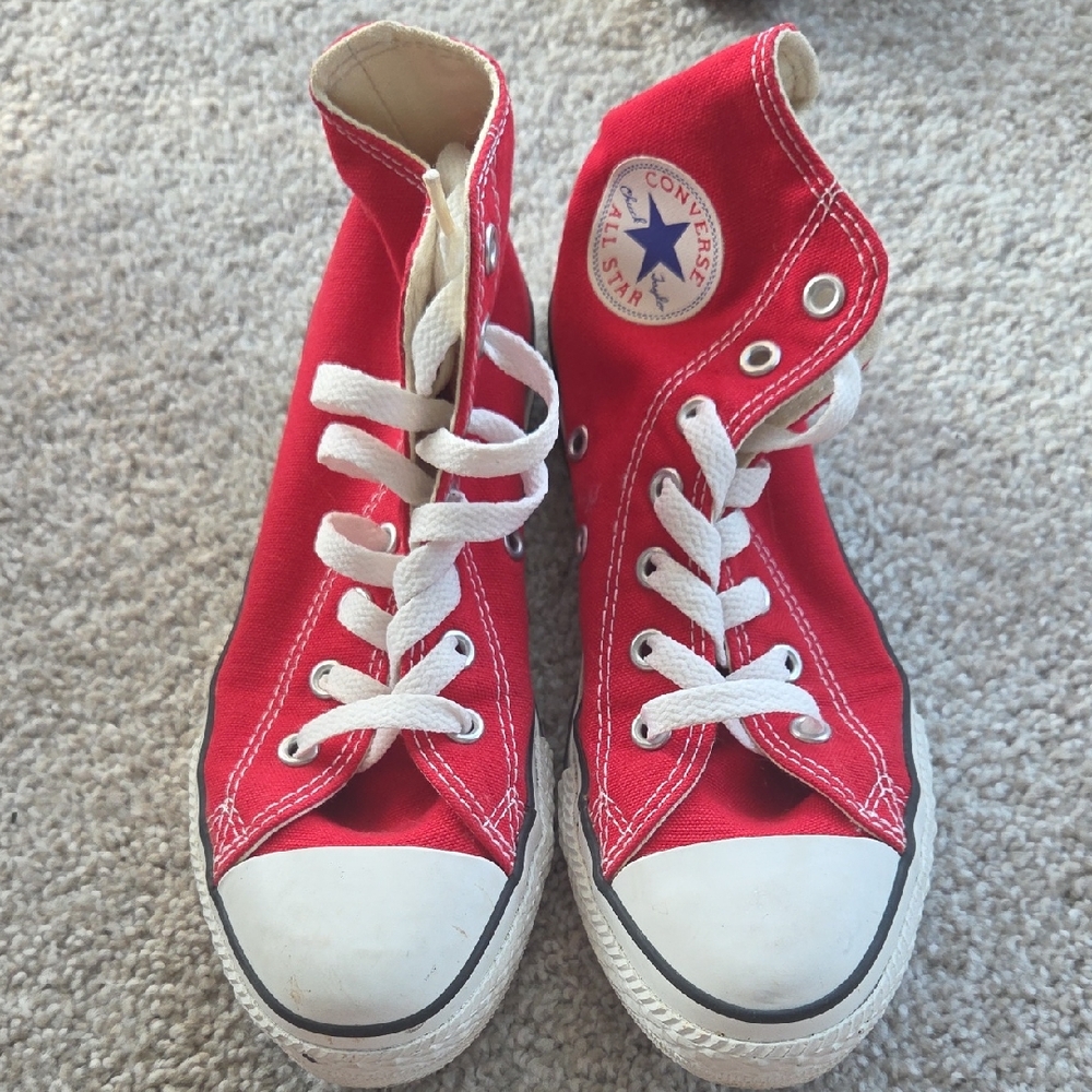 Converse Kids Red Canvas High-Tops